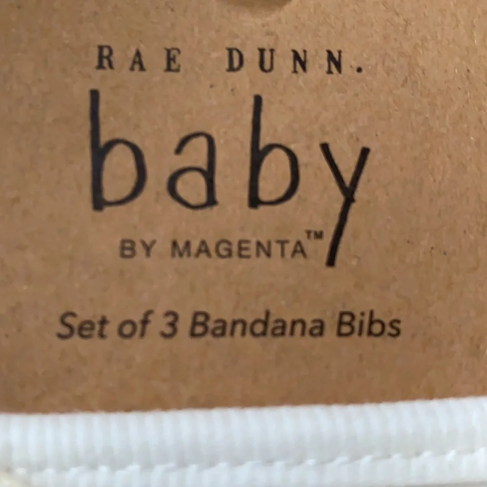 NWT Rae Dunn 3 pack of bandana bibs, 100% cotton - Picture 8 of 8